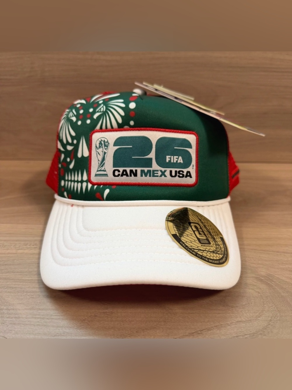 2026 FIFA World Cup Team MEXICO Snapback Trucker Hat Mesh, Official Licensed